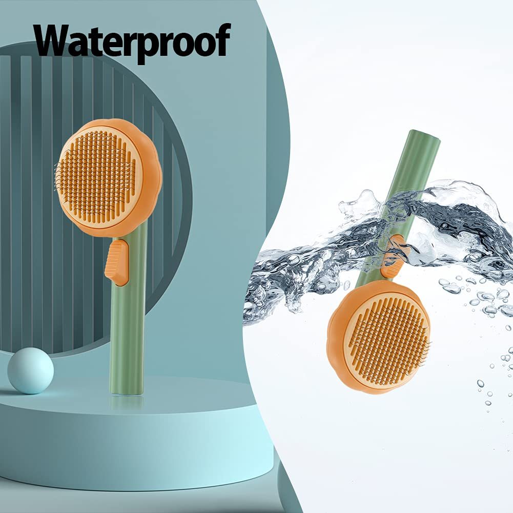 Self-Cleaning Pumpkin Brush – Gentle Grooming for Pets