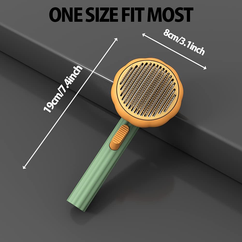 Self-Cleaning Pumpkin Brush – Gentle Grooming for Pets