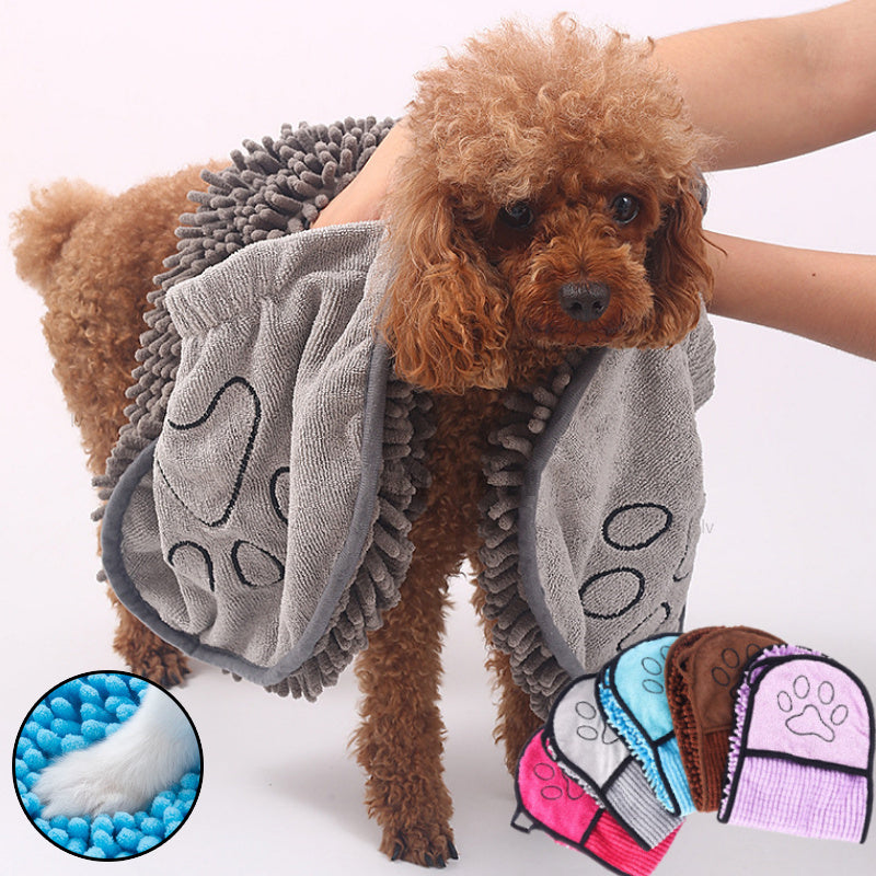 Quick-Dry Pet Bathrobe Towel – Super Absorbent & Comfy